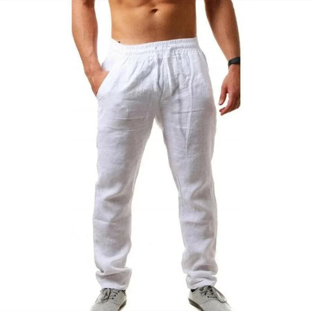 Pantalon Homme Casua -blanc - sport vitals