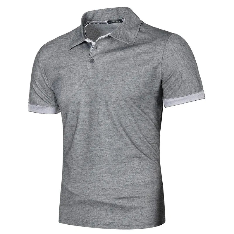 Polo à Manches Courtes pour Hommes - gris - sport vitals