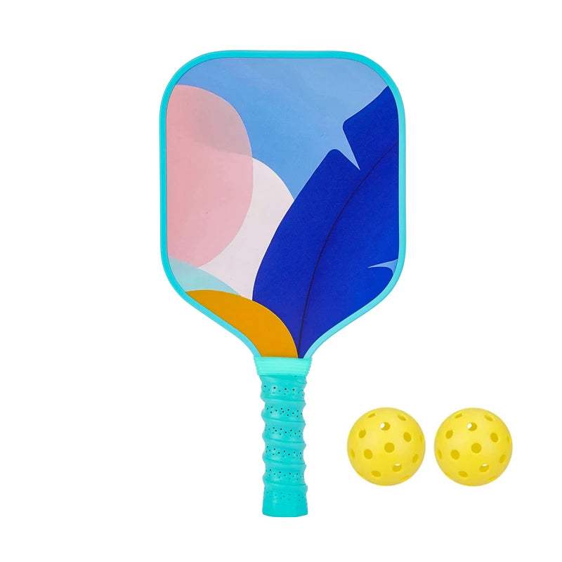 Raquette Pickleball Enfant -image plume bleu - sport vitals raquette verte