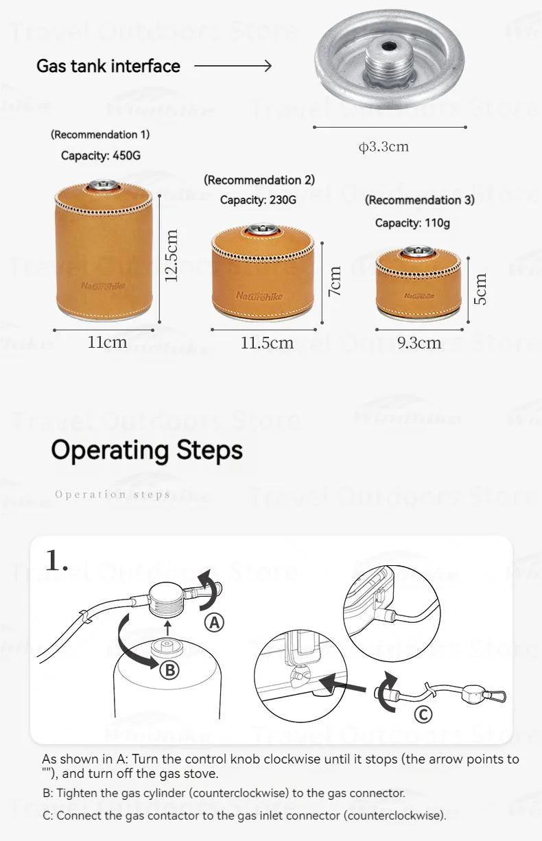 Réchaud à gaz pliable double brûleur