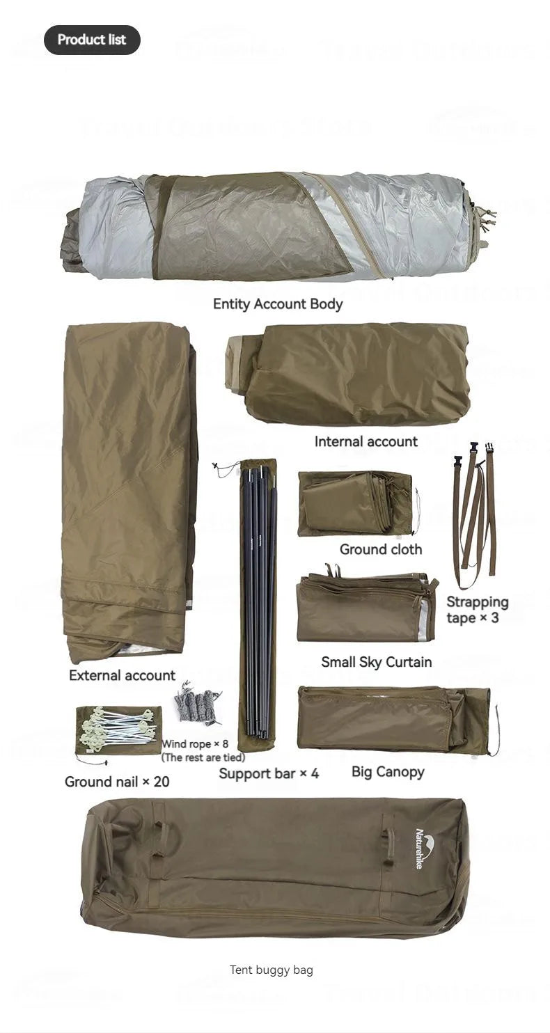 Tente Automatique 12 Personnes Naturehike™ 4 Saisons