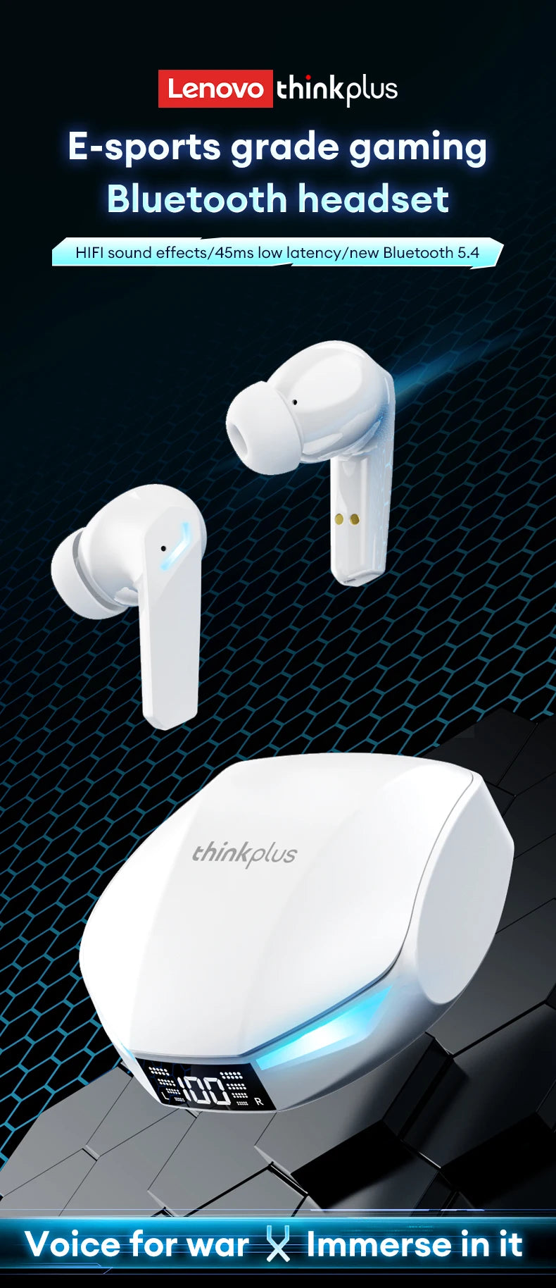 Écouteurs Bluetooth 5.4 Lenovo™