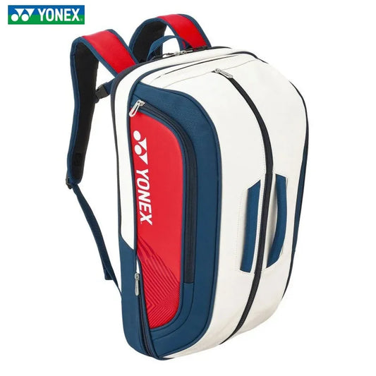  Sac à Dos YONEX™ en Cuir  rouge, bleu blanc