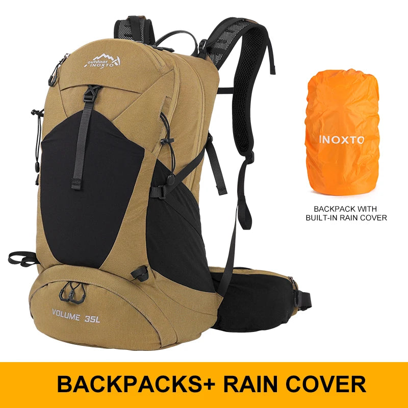 Sac à dos 35L beige avec sac de protection de pluie