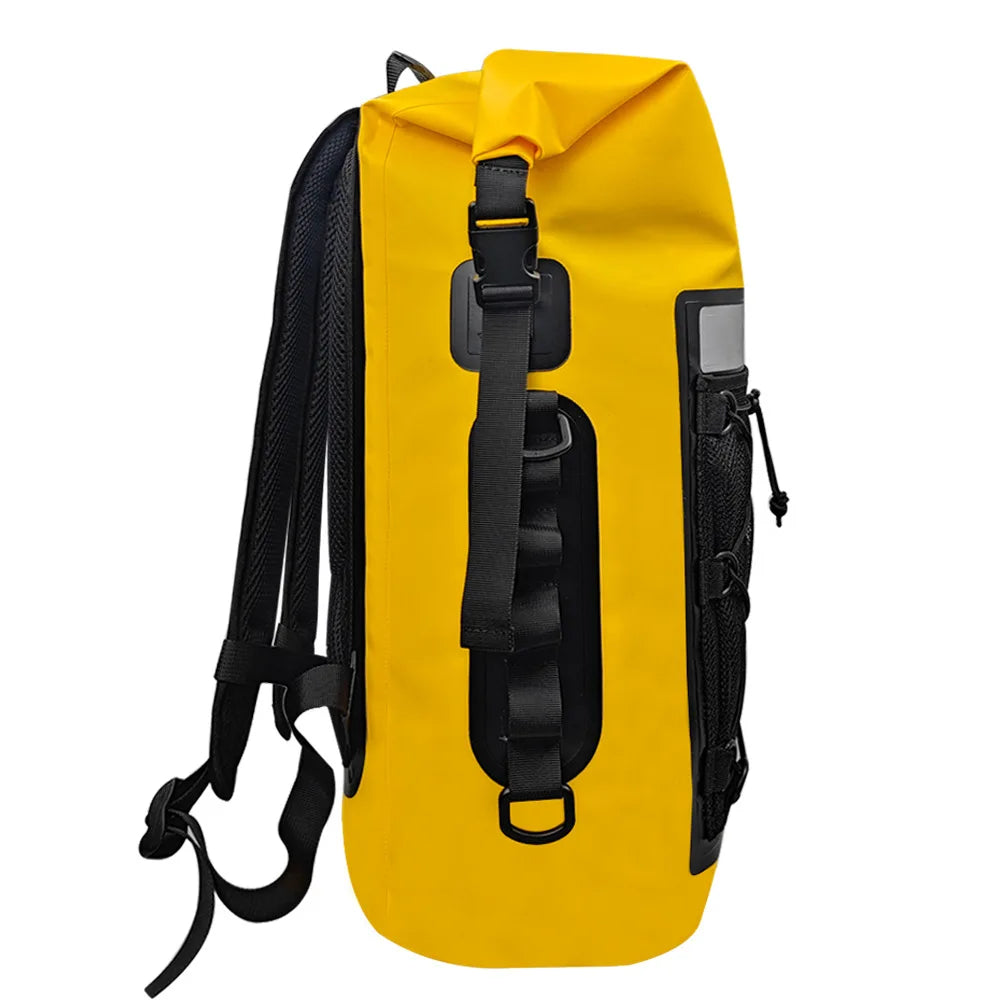 Sac étanche 35L Scione™ jaune coté. - sport vitals
