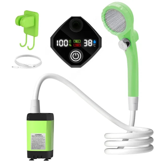 Douche portable de camping électrique – Écran intelligent et batterie 6000mAh