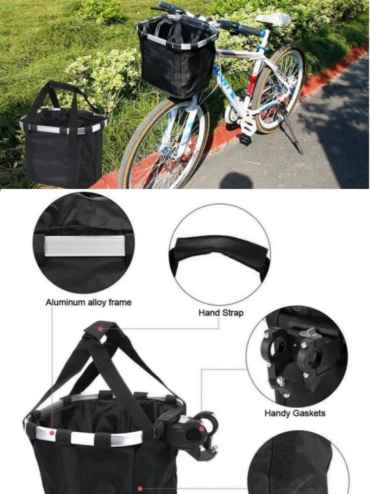 Sac Vélo 2-en-1 – Transport Chien & Panier pliable