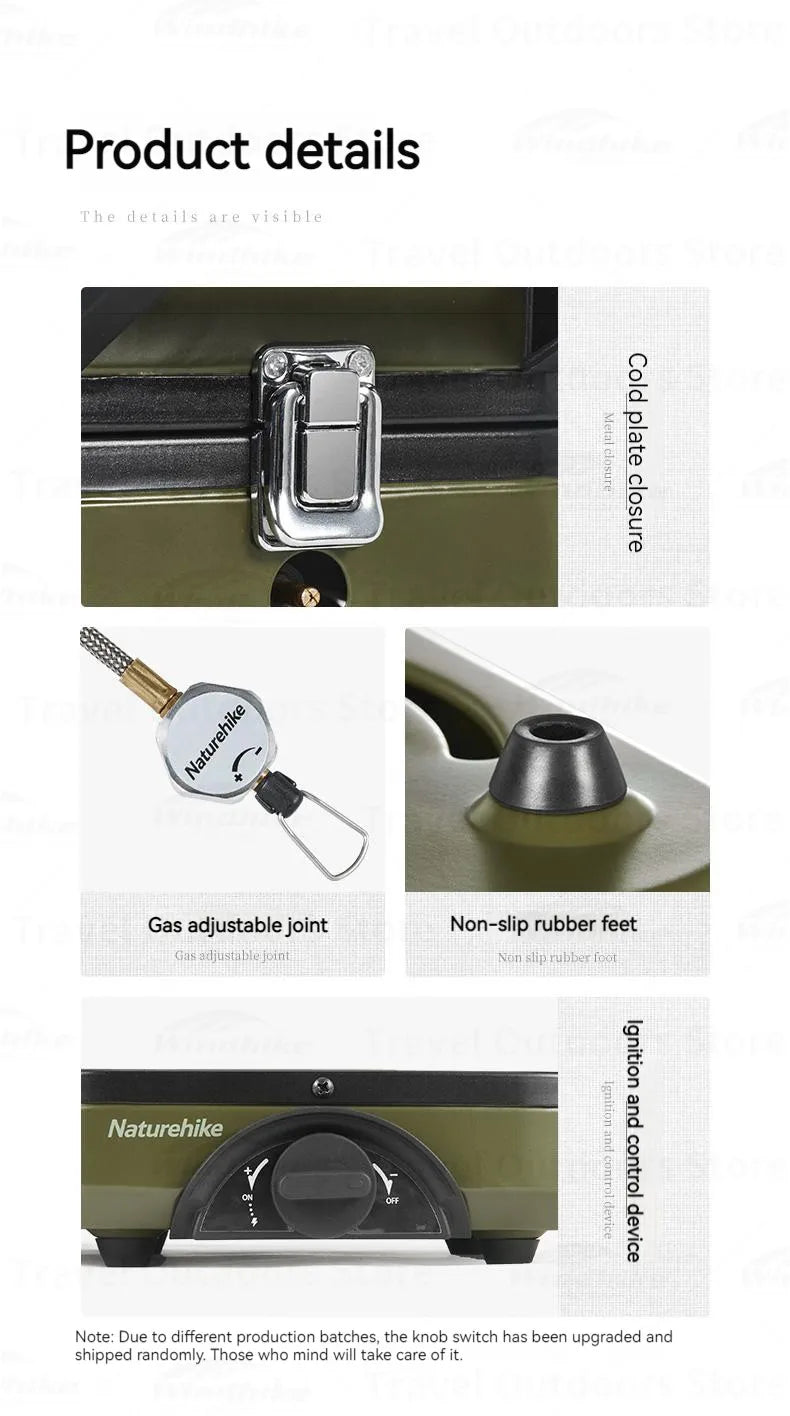 Réchaud à gaz pliable double brûleur