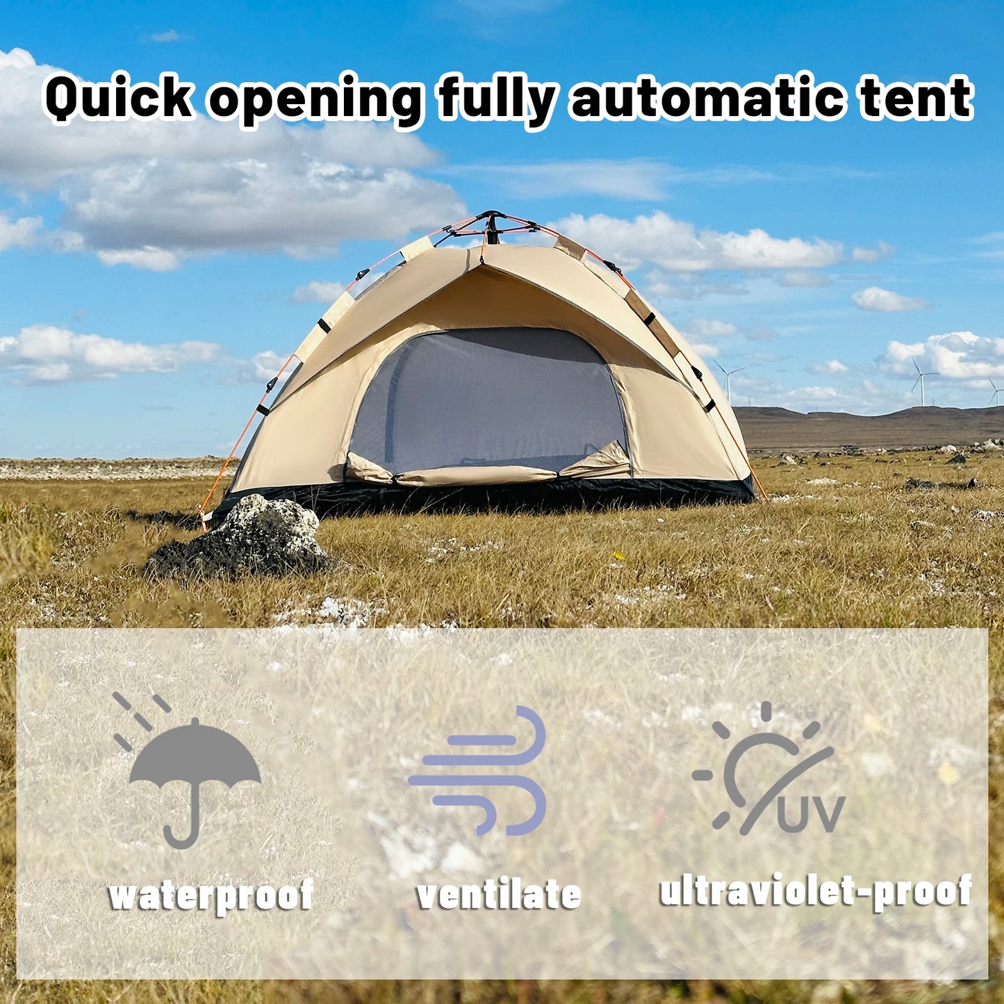Tente Automatique 3-4 Personnes Pakicetus™