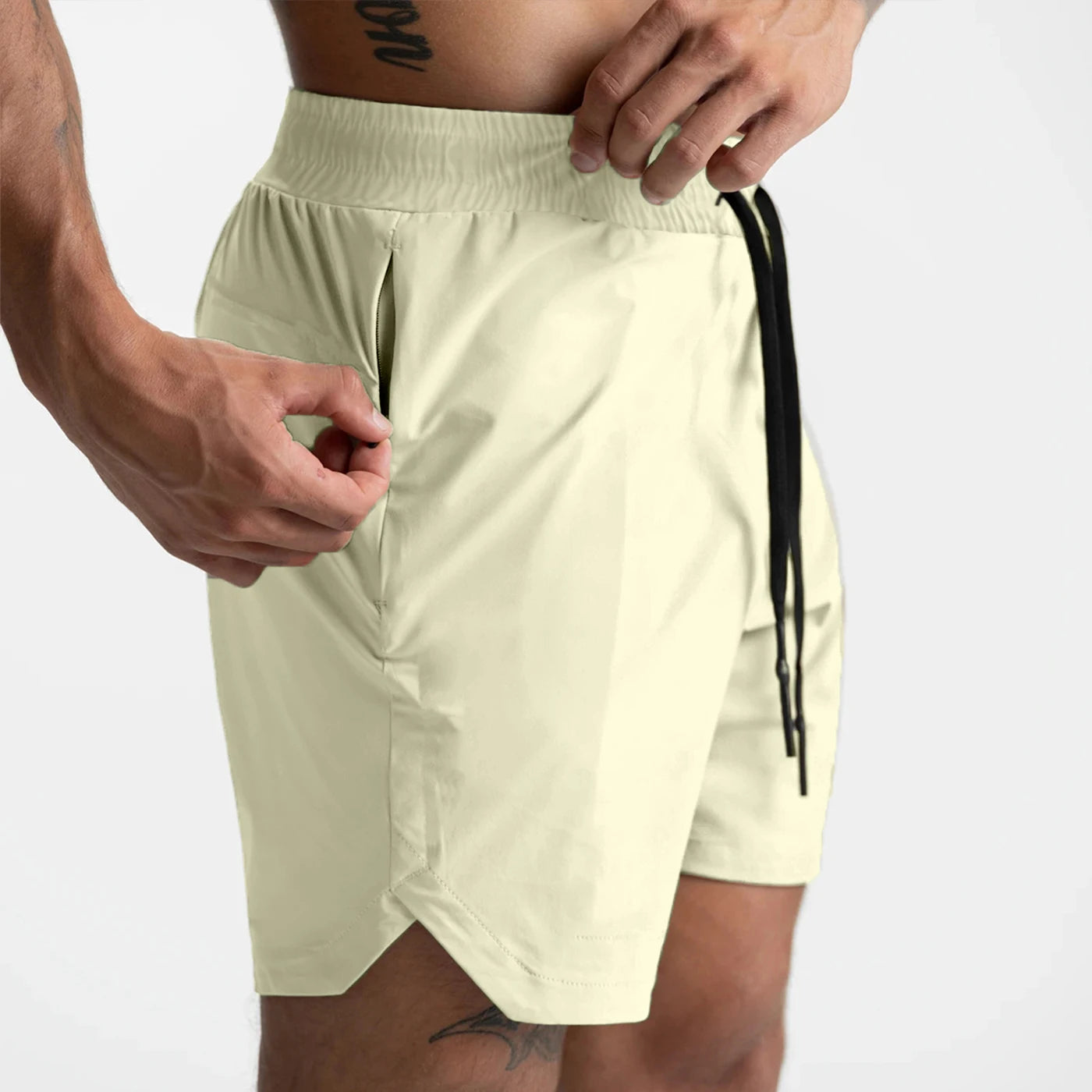 Short de sport homme kaki - sport vitals