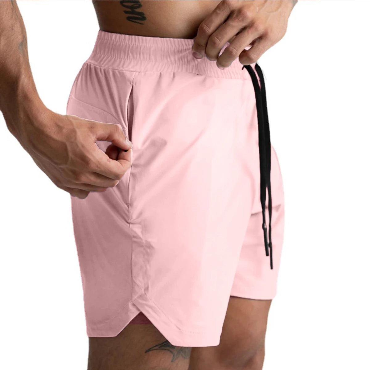 Short de sport homme rose - sport vitals
