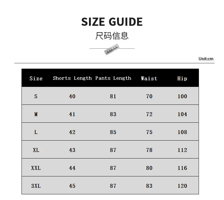Shorts de Sport 2 en 1 - dimensions - sport vitals