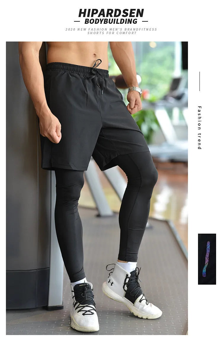 Shorts de Sport 2 en 1 noir. sport vitals