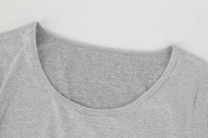 Sous-Vêtements Thermiques pour Femmes - col - gris
