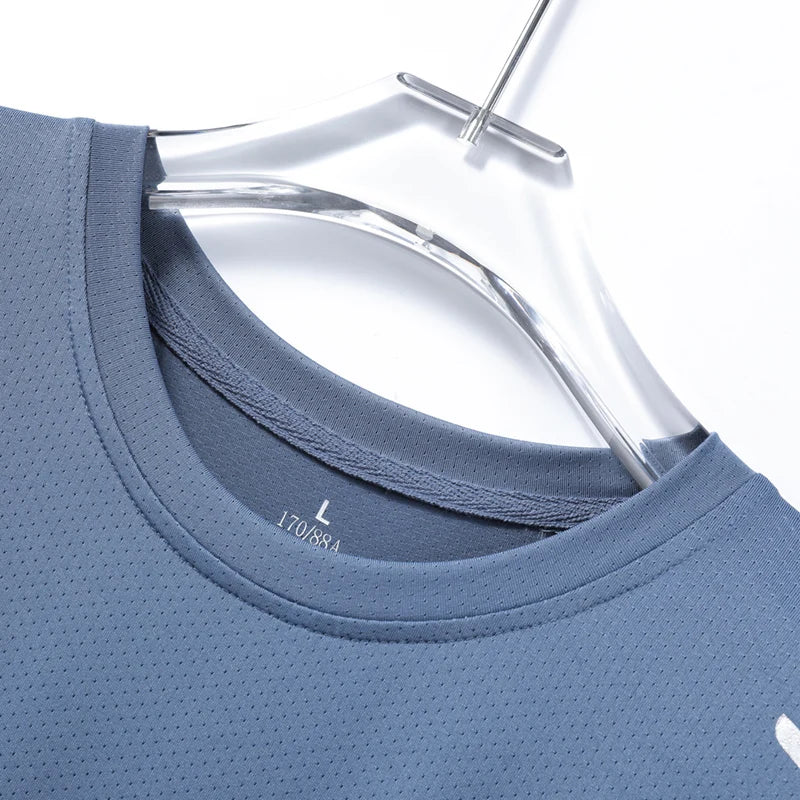  T-shirt de Sport pour Homme bleu - col-  sport vitals