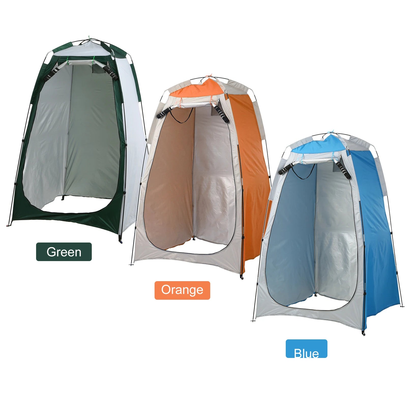Tente de douche intimité portable vert - bleu - orange et blanc- Sport vitals