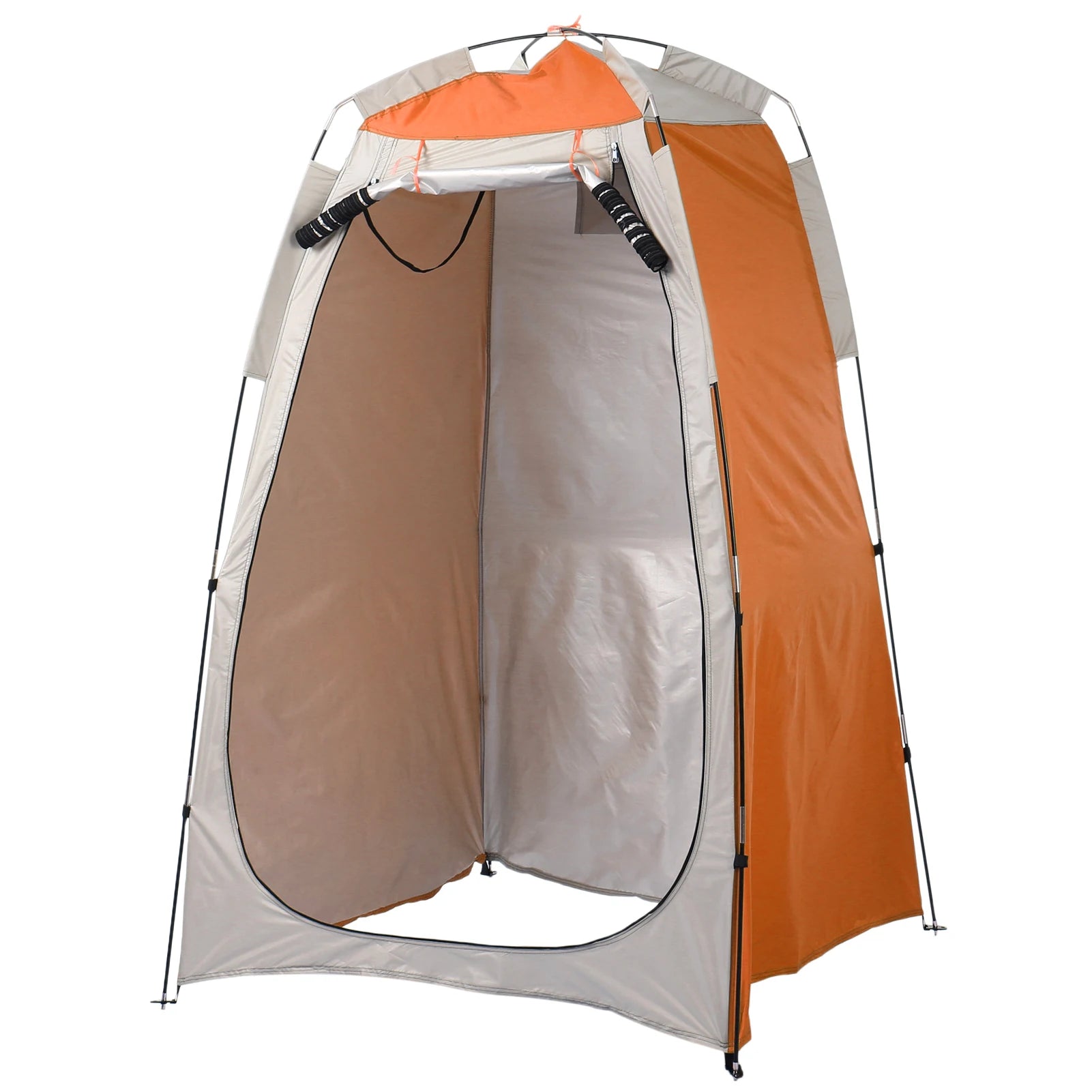 Tente de douche intimité portable orange  et blanc- Sport vitals