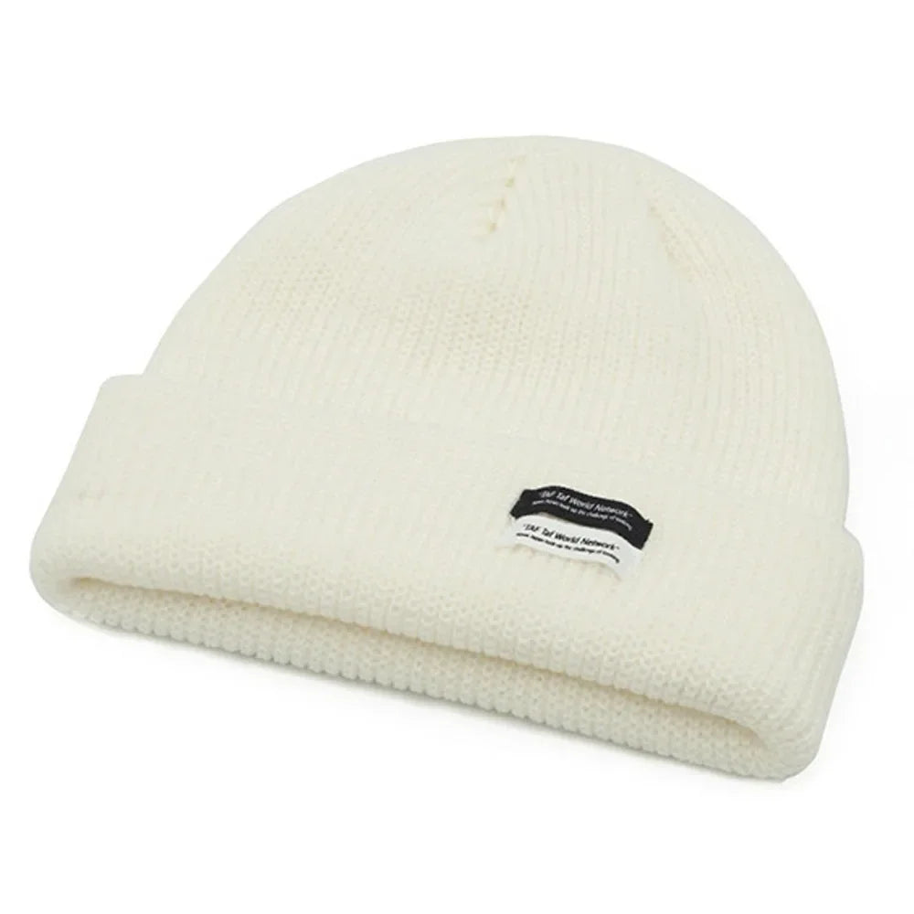 Tuque en tricot blanc