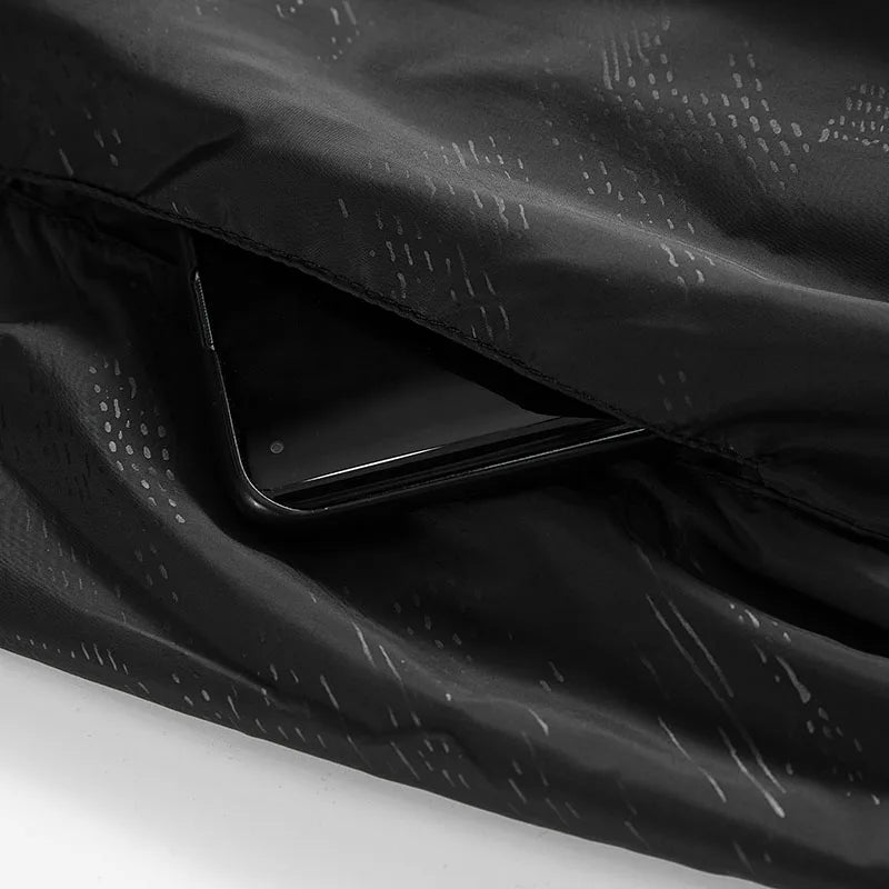 Veste Imperméable Noir- pochette pour cellulaire - Sport Vitals