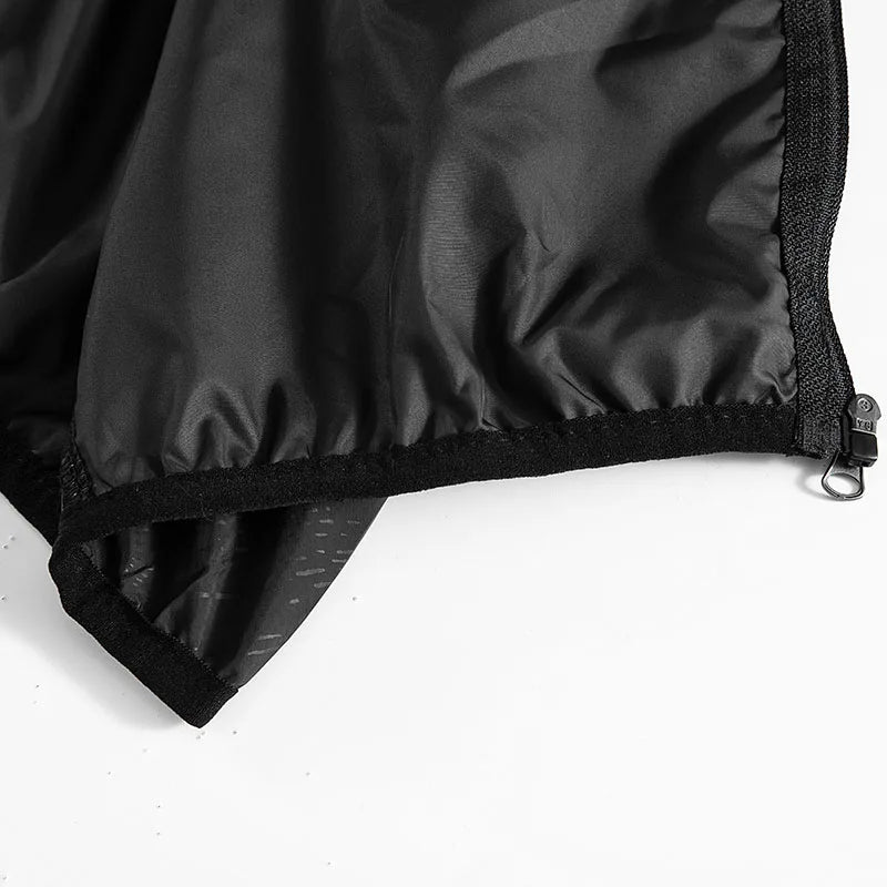 Veste Imperméable Noir- fermeture éclair - Sport Vitals