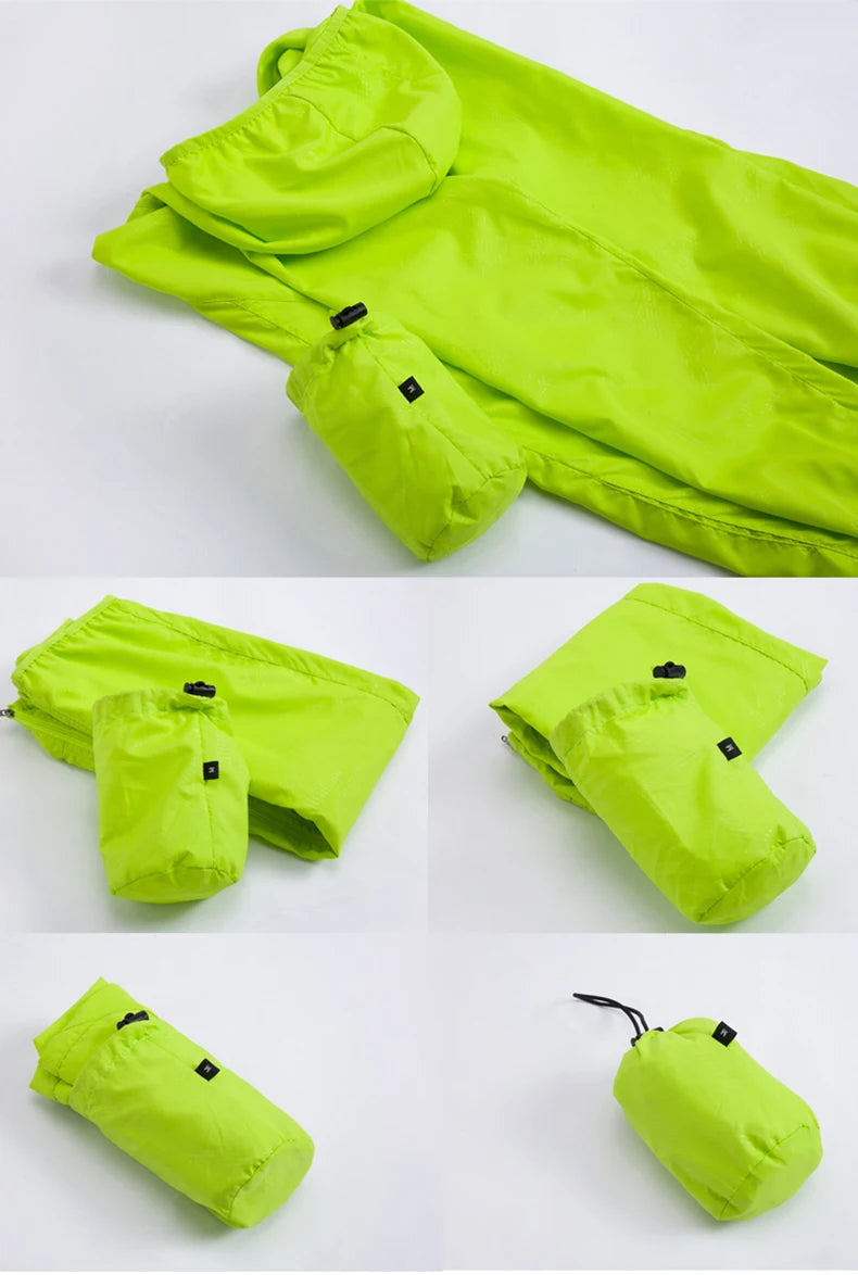 Veste Imperméable vert- pochette- Sport Vitals