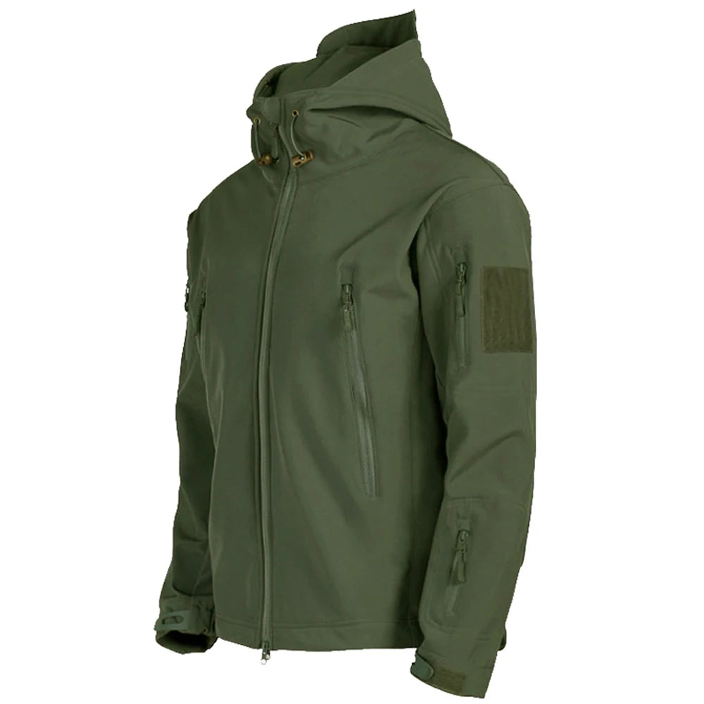Veste Softshell pour homme avec capuche vert
