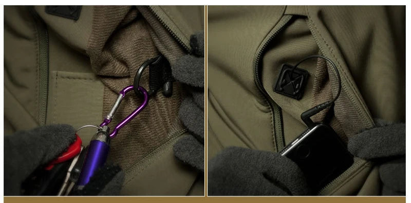 Veste Softshell pour homme avec capuche vert