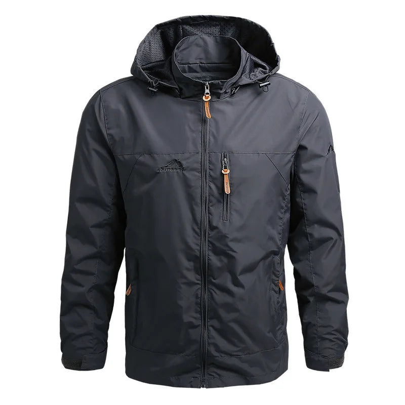 Veste coupe-vent  noir, avec capuchon