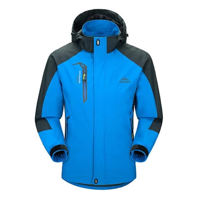 Veste d'Automne Imperméable pour Homme bleu pâle à capuchon - sport vitals