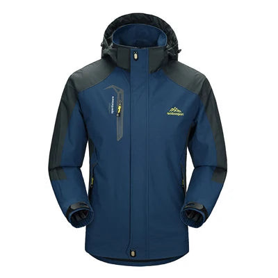 Veste d'Automne Imperméable pour Homme marine à capuchon -  sport  vitals