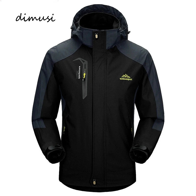 Veste d'Automne Imperméable pour Homme noir- à capuchon - sport vitals