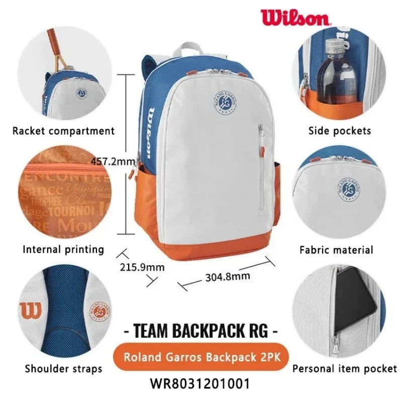 Wilson – Sac à Dos pour Raquette de Tennis compartiments - sport vitals