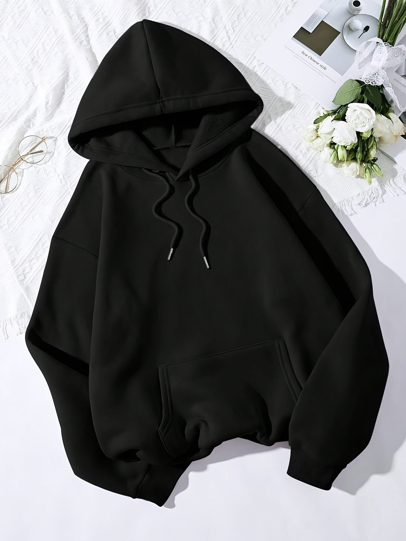  sweat à capuche noir pour femme - sport vitals