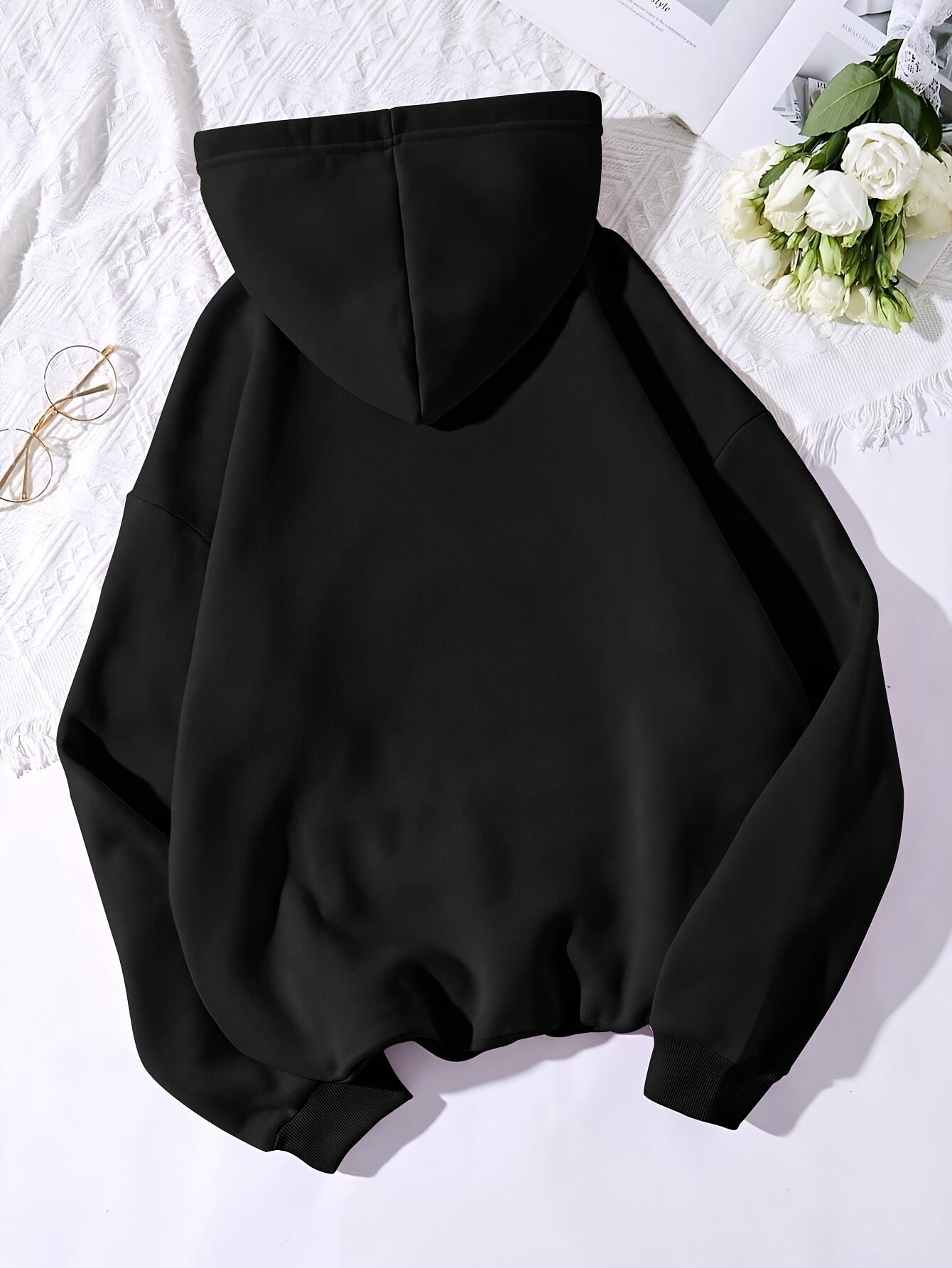  sweat à capuche noir pour femme - dos - sport vitals