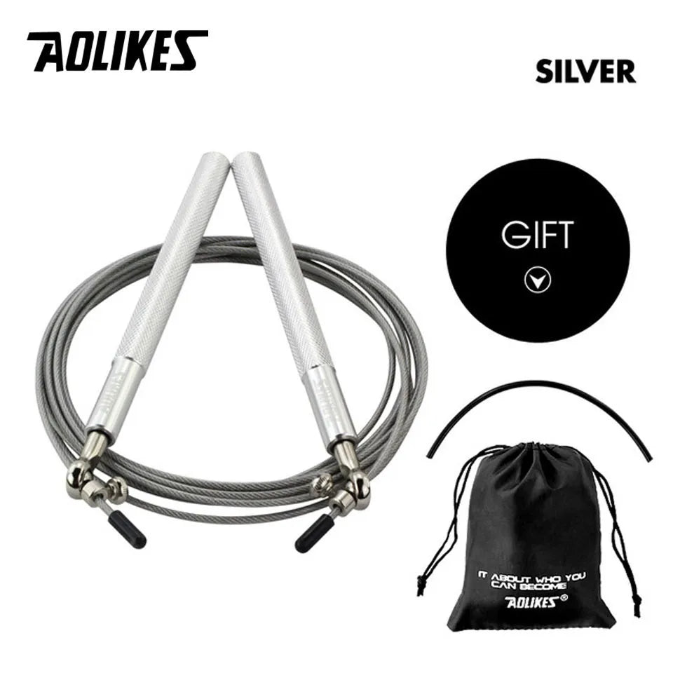 Corde à sauter -grise avec un sac